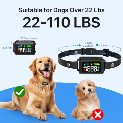 GPS Wireless Dog Fence System with Adjustable Range 33-1999 Yards, IPX7 Waterproof Rechargeable Collar, Static/Beep/Vibration Modes, Memory Function & Auto Protection