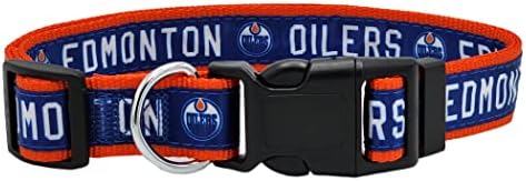 NHL Edmonton Oilers Collar for Dogs & Cats, Medium. - Adjustable, Cute & Stylish! The Ultimate Hockey Fan Collar!