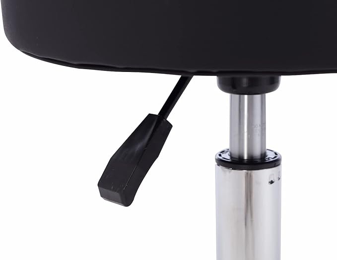 Rolling Salon Stool Swivel Chair with Wheels Height Adjustable Hydraulic for Hair Salon Beauty Facial Massage Spa Tattoo Medical Home Office (Black)