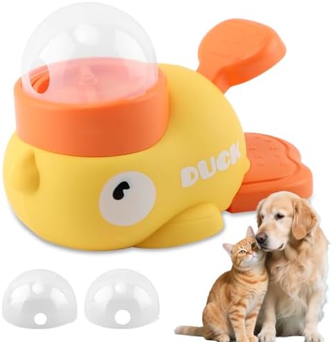Interactive Treat Dispenser Toy for Dogs & Cats Duck-Shaped | Slow Feeder Food Puzzle, Adjustable Dispenser, IQ Training & Exercise, Small/Medium Pets