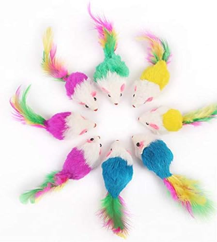 Cat Interactive Toy Stick Feather Wand With Small Bell Mouse Cage Toys Plastic Artificial Colorful Cat Teaser Toy Pet Supplies (Tpye5)