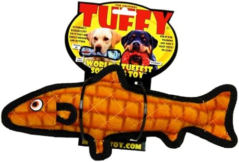 TUFFY® : 2 Pack Trout Dog Toy: Ultra Durable Plush Toy with Multiple Layers & Reinforced Seams, Washable and Floats, Original Construction