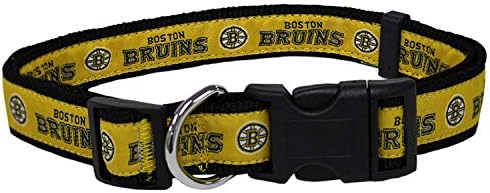 NHL Boston Bruins Collar for Dogs & Cats, Large. - Adjustable, Cute & Stylish! The Ultimate Hockey Fan Collar!