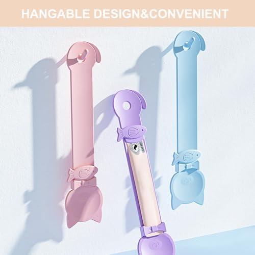 PETPAWLOVELY-3PCS Cat Treat Spoon Squeeze,Cat Strip Feeder spoon,Easy Feeding Spoons for Licky Treats,Pet Food Spoons for Wet Food, Suitable for Churu Paste Treat(3 Color)