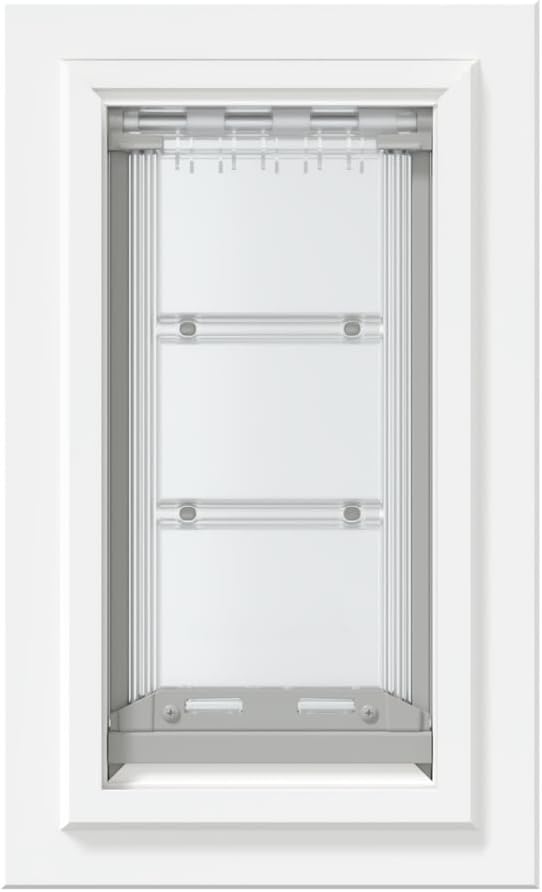 Endura Flap Single Flap Pet Door for Thick Walls | Deep Wall Design up to 13" Thick | Insulating Dual-Layer Flap & Durable Aluminum Frame | Includes Locking Cover | White, Small, Single Flap