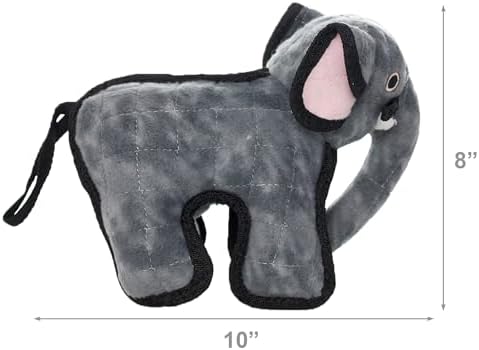 TUFFY® 2 Pack Elephant Giraffe Ultra Durable Plush Dog Toys