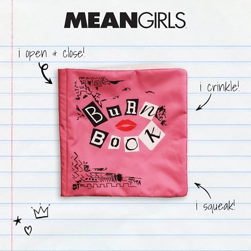 Mean Girls, Plush Dog Toys, Interactive Burn Book with Crinkle Sound, Large