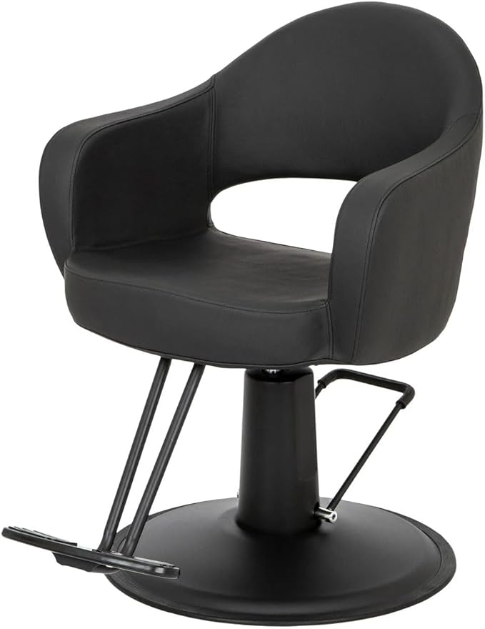 Buy-Rite Cleo Salon Chair for Professional Salons & Barbershops, Vinyl Upholstery, Seamless Seat for Easy Cleaning, Premium Comfort, Heavy-Duty Frame, Round Base, YLG-376-STD