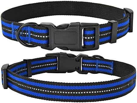 Mile High Life Reflective Dog Collar, Adjustable Lightweight Quick Release
