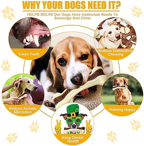 Sosation 10 Pcs Dog Chew Toys for Aggressive Chewers, 5.1 x 2 Inch