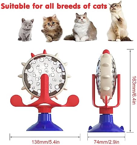 Cat Dog Treat Dispenser Toy - Cat Interactive Feeder (American Blue)