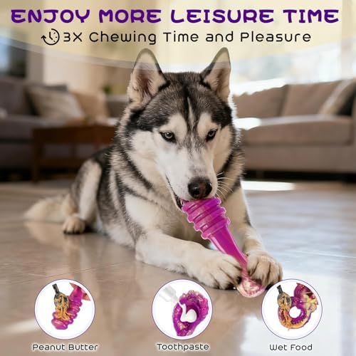 WinTour Dog Chew Toys for Aggressive Chewers, Tough Toys for 30-80lbs Dogs