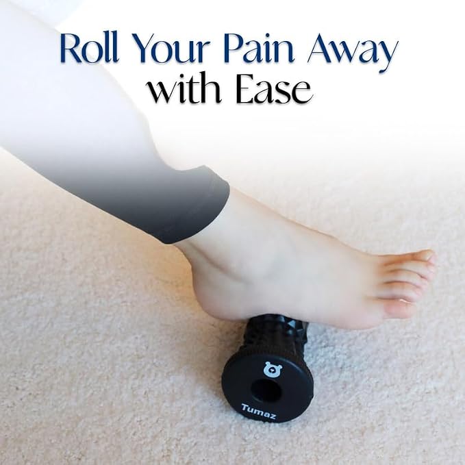 Tumaz Foot Roller for Plantar Fasciitis Relief，Foot Massage Roller for Alleviate Planter Facetious Pain,Arch Pain,Trigger Points & Deep Tissue, Portable - Reflexology Tool,Pink