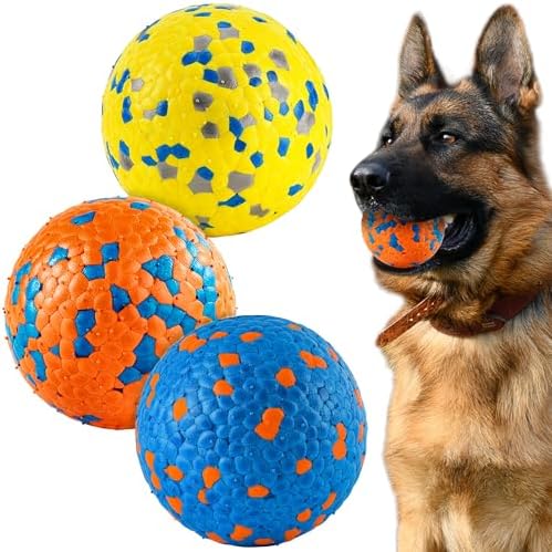FUSOTO 3Pcs Dog Balls, Tennis Balls for Dog
