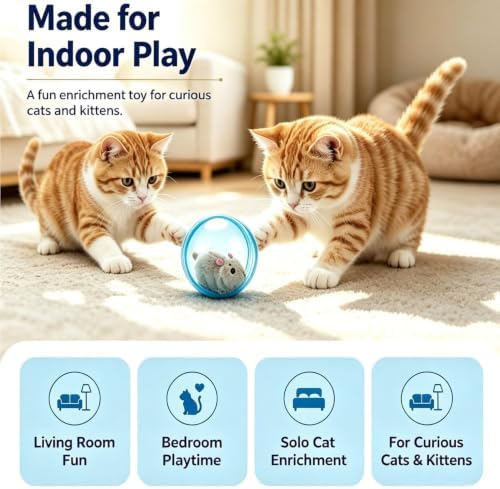 Self-Rolling Interactive Cat Ball 360° Automatic Moving Pet Toy