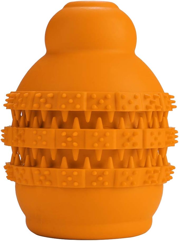 Dog Treat Toy, Gourd Shaped Rubber Food Dispenser