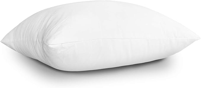 EDOW Throw Pillow Insert, Lightweight Soft Polyester Down Alternative Decorative Pillow, Sham Stuffer, Machine Washable. (White, 28x28)