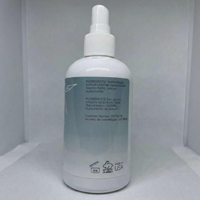 Hypochlorous Acid Spray for Face & Body, HOCl Facial Cleanser Mist with Electrolyzed Water, Daily Toner Formula for Sensitive & All Skin Types, Helps Reduce Redness, Irritation, Breakouts