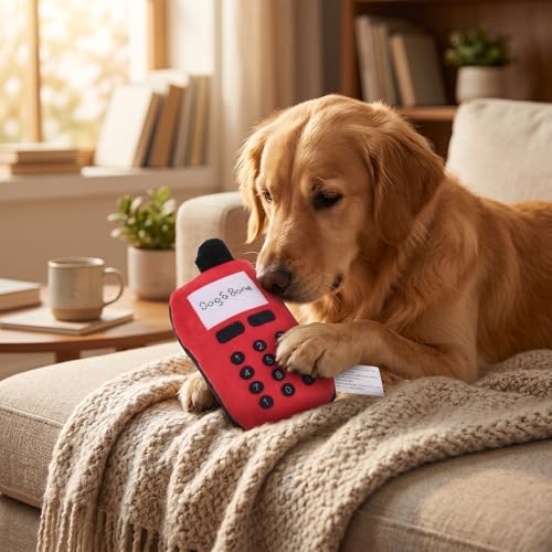 Plush Cell Phone Squeaky Toy, Bite for Dogs
