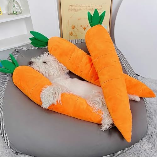 2 Sizes Giant Anxiety Relief Carrot Plush for Dogs, 29.5" & 11.4"