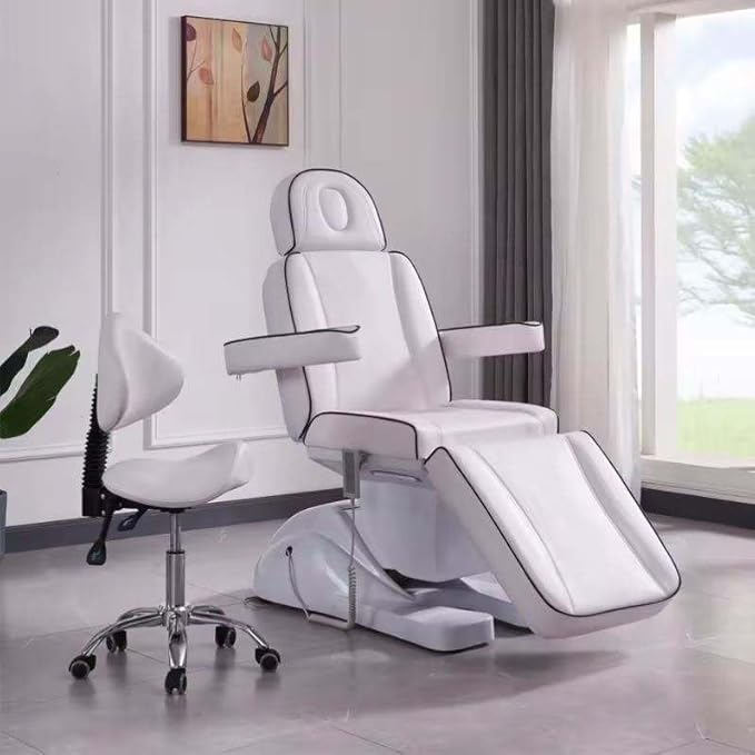 Laser Tattoo Treatment Foot Therapy Hair Salon Chair Beautician Bed Electric Massage Table Adjustable Facial Massage Tattoo Chair 3 Motors Customized Angle Spa Bed