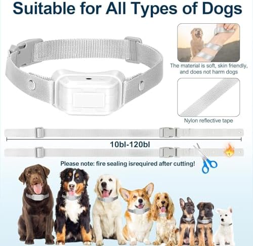 Citronella Dog Bark Collar [2 Pack] 3 Sensitivity Levels, No Spray Refil | Anti Barking Training Collar, IP67 Waterproof, Rechargeable Safer Spray Dog Collar for L/M/S Citronella Dog Collar, Grey