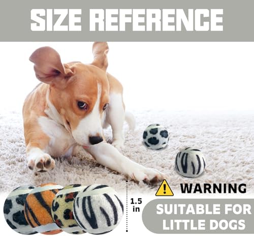 X-Small Dog Tennis Balls Dog Toys Ball 1.5" Pack of 12, Fit Ball Launchers