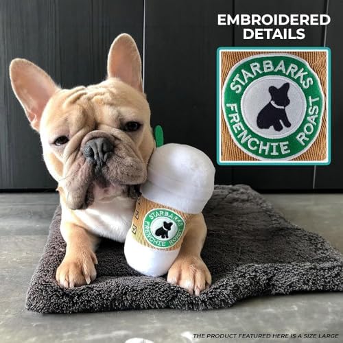Haute Diggity Dog Starbarks Coffee Cup Plush Dog Toy, Drink Parody Chew Toy