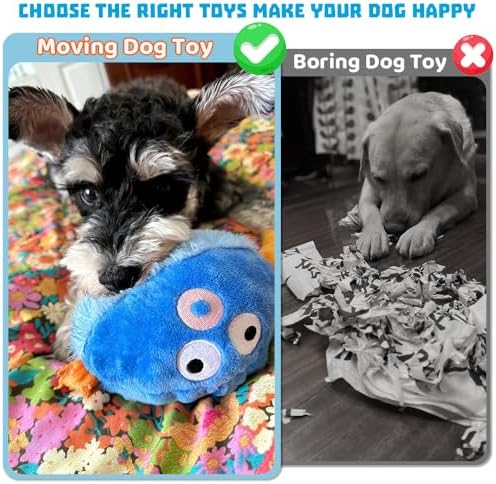 Interactive Dog Toys Rechargeable Moving Puppy Toys to Keep Them Busy, Touch Activated Puppy Toys, Puppy Dog Birthday Gifts, Electric Plush Entertainment Toy for Small & Medium Dogs