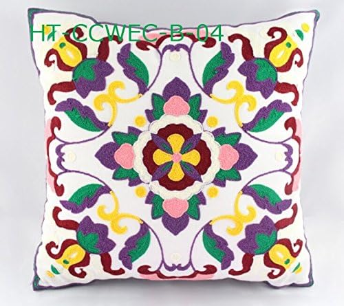 MoonRest Decorative Pillow, Fully Assembled with Hidden Zipper Filled with Synthetic Down Pillow Inserts (Fantasy Floral/Tattoo Flowers)