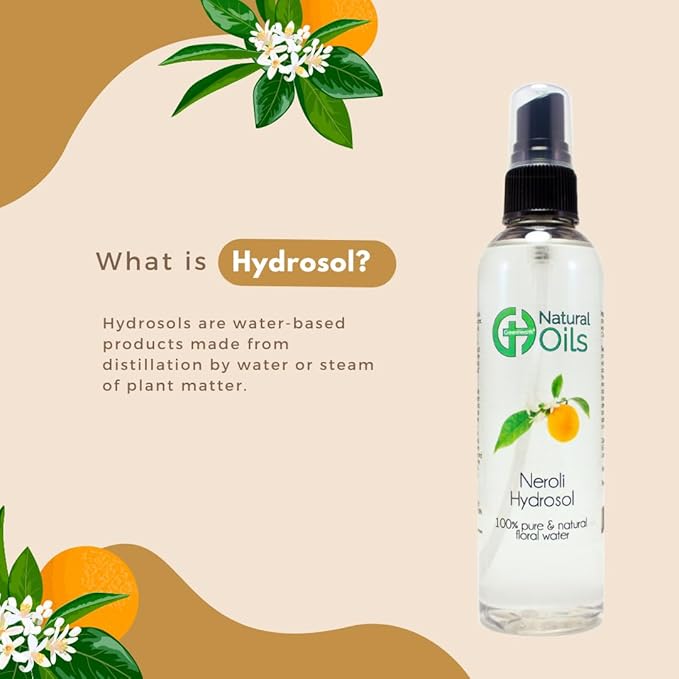 GreenHealth Neroli Hydrosol – 8 fl oz Floral Water for DIY Sprays, Room Mist & Home Fragrance – Not Essential Oil – Plastic Bottle with Cap