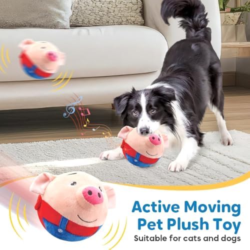 Active Moving Dog Toys, Interactive Bouncing Dog Balls Jumping Music Modes