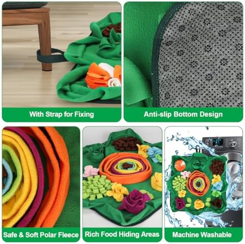 Vextronic Snuffle Mat for Dogs, Large Breed Slow Feeder Interactive Toy