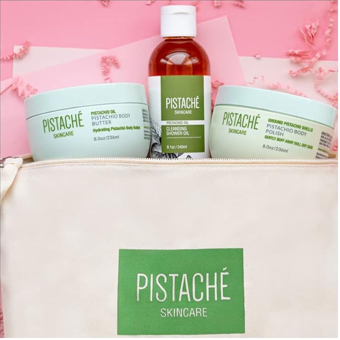 Pistaché Skincare Pistachio Oil Whipped Body Butter Cream | Rich Moisturizer for Dry Skin with Vitamin E & Antioxidant Protection | The Boyfriend Body Butter, 8 oz