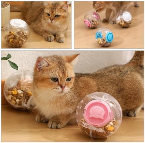 3pcs Treat Dispensing Dog and Cat Interactive Food Dispenser Balls, Abs Material for Playing and Reward, Cleaning Teeth Functional Features