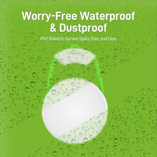 Epicka Tracker Tags with Adjustable Strap, 2-Year Battery, 4 Pack, White | Works with Apple Find My (iOS Only), IP67 Waterproof, NFC-Enabled Item Finder for Keys, Luggage, Bikes, and Pets
