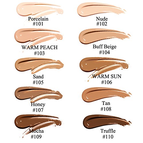 Flawless Matte Liquid Foundation, Long Wear Oil Control Full Coverage Face Makeup Soft Liquid Foundation .(106#Warm Sun)