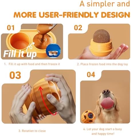 Interactive Dog Treat Dispenser Toy | Cognitive Puzzle for Mental Stimulation | Natural Rubber Dishwasher Safe | Keep Busy & Relieve Boredom | for Small & Large Dogs