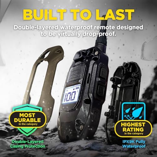 Dogtra 1900X 2-Dogs E-Collar with Remote - 3/4 Mile Range, 35 lbs+, LED Light, 100 Levels Control for Stubborn Dogs, Waterproof, Boost for Quick Recall, Vibration, Safety Lock & Tone