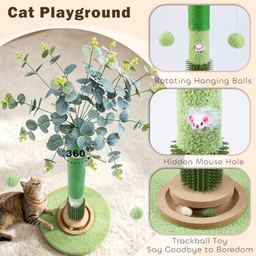 37.5'' Tall Cat Scratching Post,Cat Toys,Scratcher Tree for Indoor