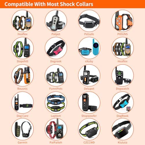 Shock Collar Replacement Strap for Most of Training Collar, 3/4 Inch Dog Collar Replacement for Shock and Bark Collar, Adjustable Reflective TPU Collar Strap - 2 Pack