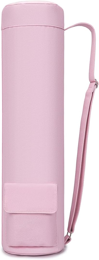 Yoga Mat Bag,Full-zip Exercise Yoga Mat Canvas Carry Bag for Women and Men - Double Storage Pocket,Easy Access Zipper, Adjustable Shoulder Strap and Handle,Fits Most Mat