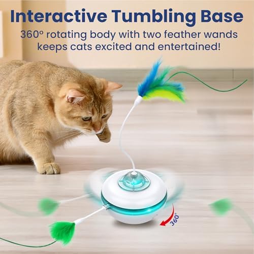 PAWSPIK Tumbling 3-in-1 Interactive Hide & Seek Cat Toy