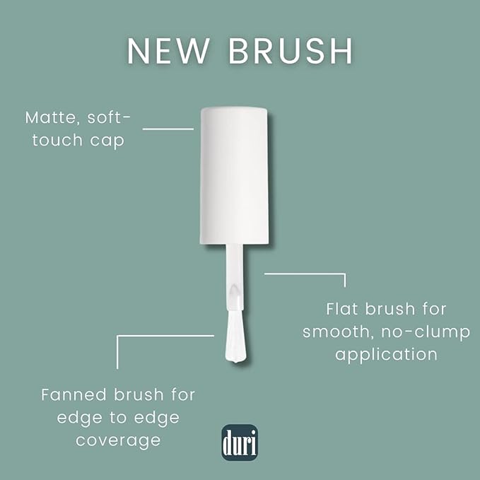duri Nail Polish, 633 Arctic Circle, Silver Glitter Color, Semi Coverage, Long Lasting, 0.45 Fl Oz