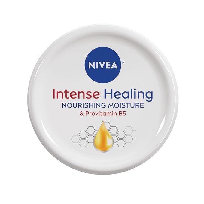 Nivea Intense Healing Body Cream for Dry Skin with Glycerin, Provitamin B5 & Niacinamide, 72-Hour Moisture, Non-Greasy, 13.5 oz Jar (Pack of 2)