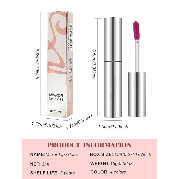 Full-On Plumping Liquid Lip Gloss, Plum Hydrating Lip Plumper Lip Blam Lipstick, High-Shine Tinted Formula for Fuller, Nourishes, Moisturizes & Softens Lips, Cruelty-Free (Plum)