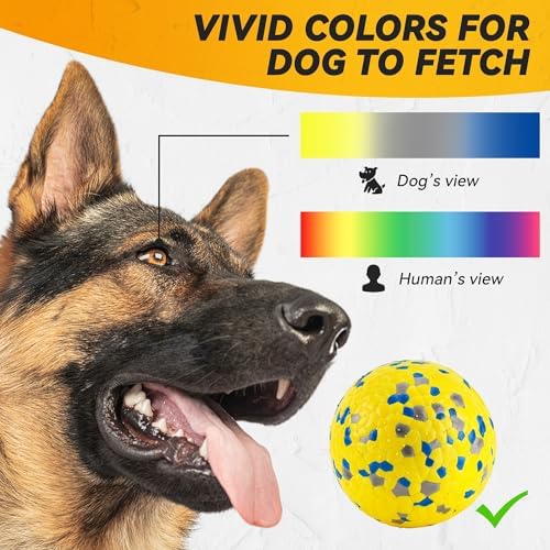 FUSOTO 4Pcs Dog Balls, Tennis Balls for Dog, Yellow