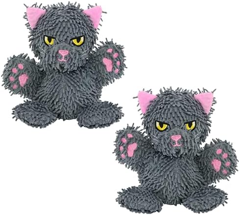 MIGHTY Tuffy 2 Pack Microfiber Medium Ball Cat Dog Toy