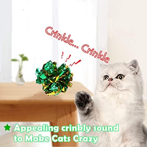 Original Mylar Crinkle Balls Cat Toys - 24 Pack