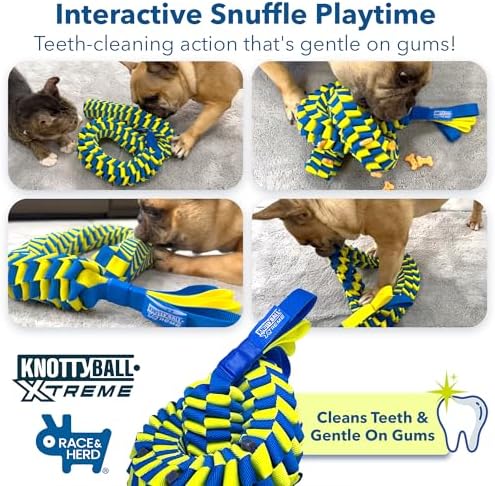 Race&Herd KnottyBall Xtreme Snuffle Ball for Dogs — 500 Pocket Puzzle